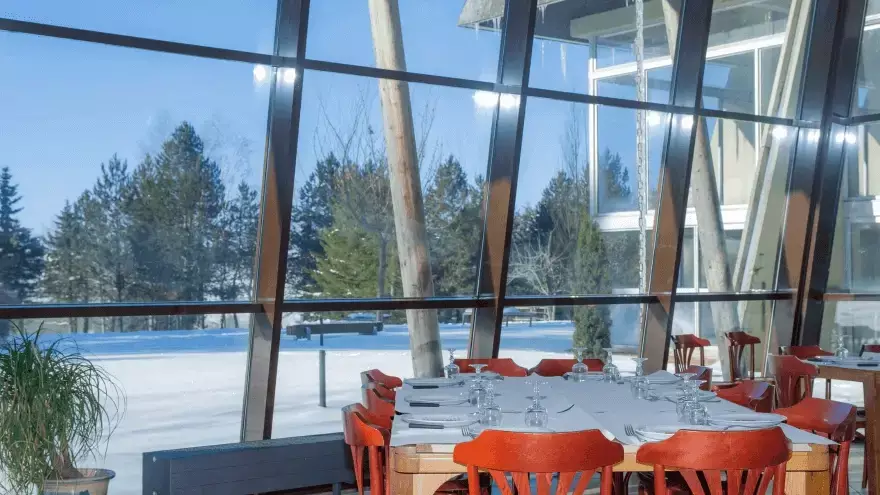 Vue depuis le restaurant VTF St Sauves