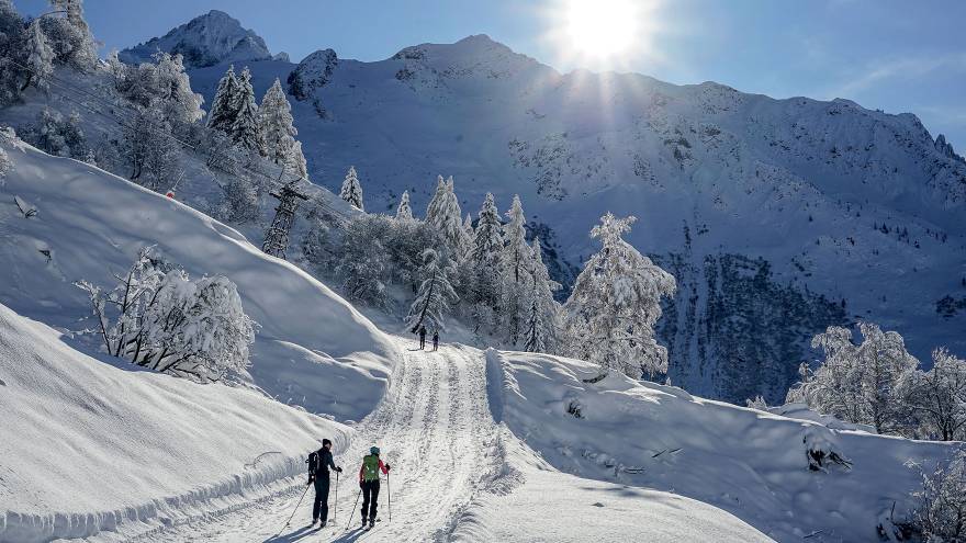 sur les pistes enneigées de la Savoie