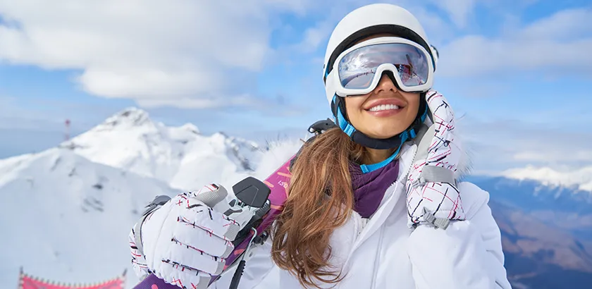 Skiing at Karellis