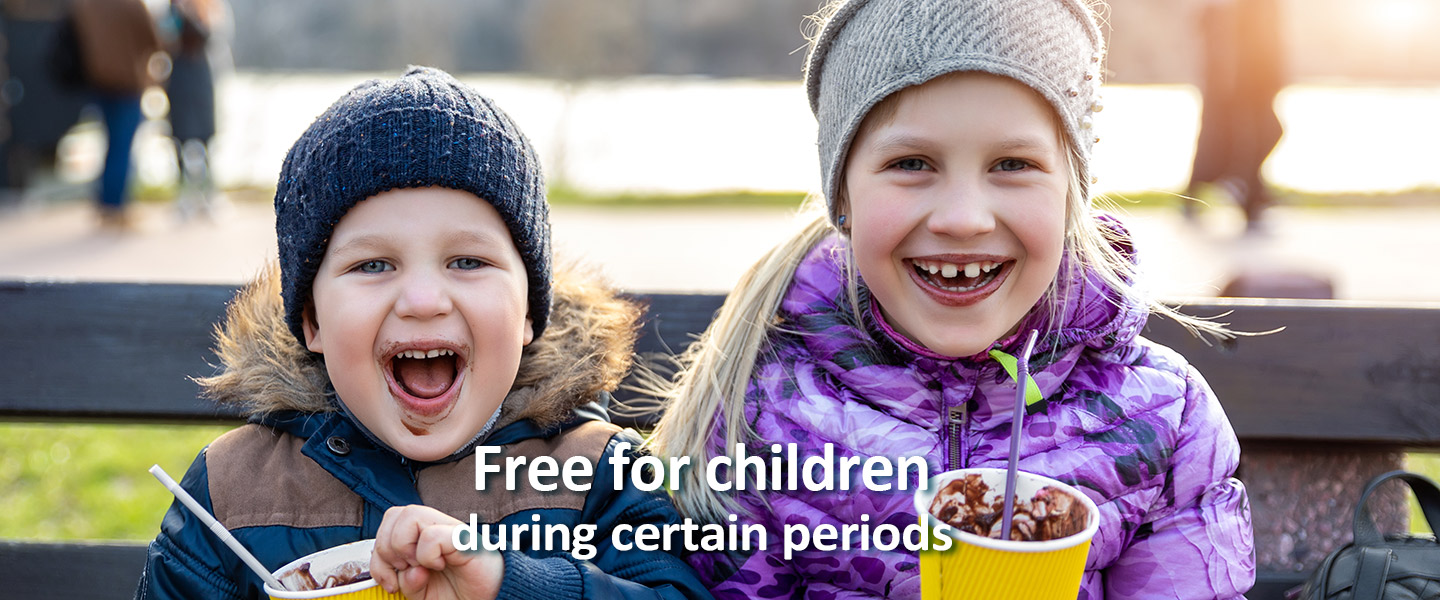 Free for children during certain periods